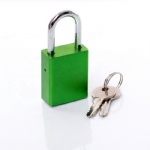 AJF Hot selling green aluminium square key padlock for engraving names or patterns