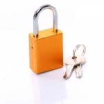 AJF top quality and high security aluminium metal orange padlock colored security padlocks