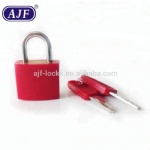 Hot sell AJF red and other colored plastic coated brass travel luggage padlocks