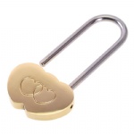 50mm brass double heart lock