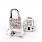 AJF diamond square lock for lady handbag