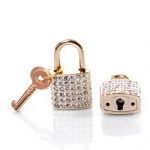 AJF gold diamante lady lock for decoration