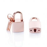 AJF rose gold jewelry box love lock or laptop lock