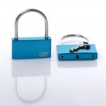 AJF electrophoretic blue square lock for festival gift,souvenir or lovers