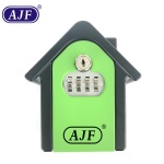 AJF New Design high quality and security outdoor 4 digits  Box Wall Mount house shape combination key storage safe box