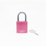 AJF pink Aluminum Safety Padlock allowed Customized Engraving