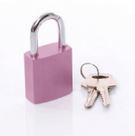 AJF high quality and top security pink alu love lock ,padlock engraving