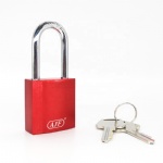 AJF High quality long hook keyable Solid Aluminum Safety Padlock