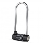 AJF High quality and security logn shackle U shaped 5 digits fitness gym combination locker lock