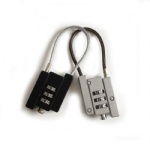 AJF club password padlock reset with 3 wheels black colored luggage cominbation lock