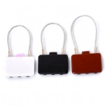 AJF New style 3 dials cable password pad lock for luggage