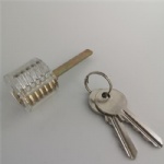 AJF Transparent Practice Lock Cutaway Padlock Locksmith Training 1 Lock + 2 Keys