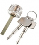 AJF Practice Lock Set, Transparent Cutaway Crystal Clear Locks,Tools For Locksmith Beginner