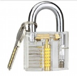 Transparent Cutaway Locks Inside View Practice Padlock Visible View Lock Training Skill Locks Keyed Padlock