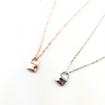 AJF Sterling silver necklace for women  clavicle chain