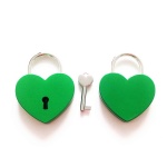 Green Spray Painting Heart Lock