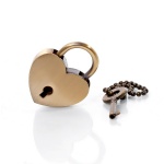 Bronze Mini Heart Lock